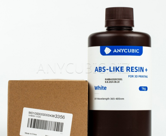 Фото 3 - Біла Aбс-подібна Фотополімерна смола+ | Anycubic ABS-Like Resin+ White 1кг