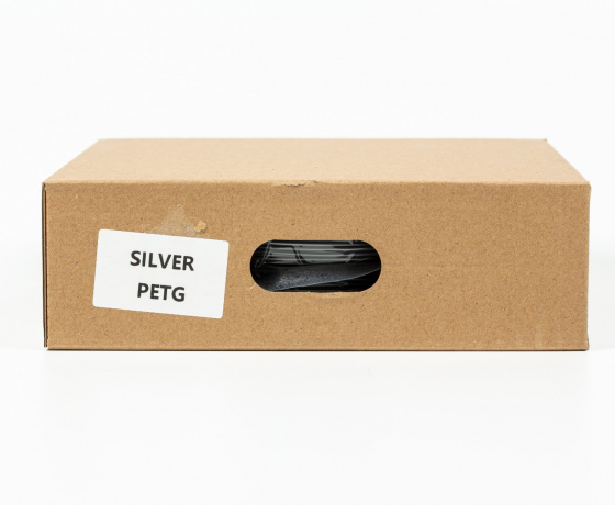Фото 2 - PETG філамент (пластик) для 3D принтера Срібний 1кг, 1.75мм, 330м