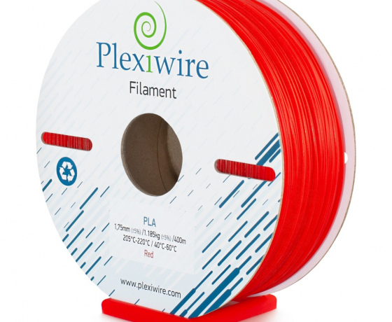 Фото 3 - PLA пластик Plexiwire для 3D принтера Красный 400м/1.185кг/1.75мм