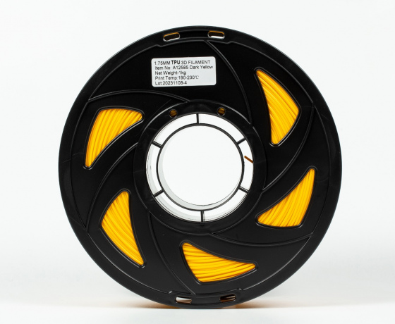 Фото 5 - TPU Filament (пластик) для 3D принтера Темно-жовтий 1кг, 1.75мм