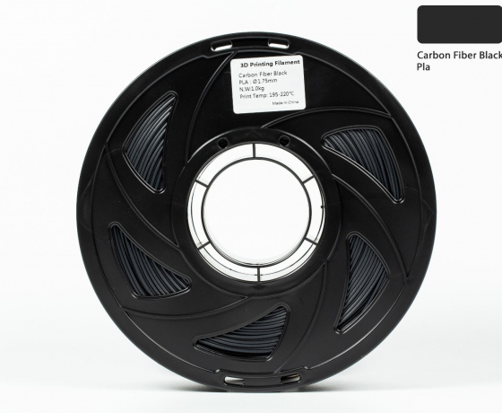 Фото 2 - PLA Carbon Filament (пластик) для 3D принтера 1кг, 1.75мм, карбоновое волокно (черный)