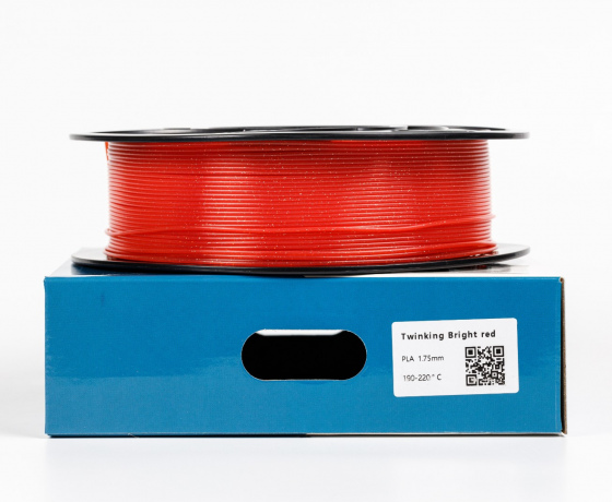 Фото 2 - Яскраво-Червоний Twinking PLA пластик 1кг | 1.75мм | 330м