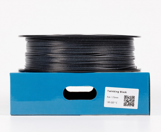 Фото 4 - Чорний Twinking PLA пластик 1кг | 1.75мм | 330м