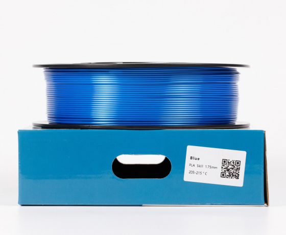 Фото 3 - Синій Пла Пластик Шовковий \ PLA SILK Blue 1кг | 1.75мм | 330м