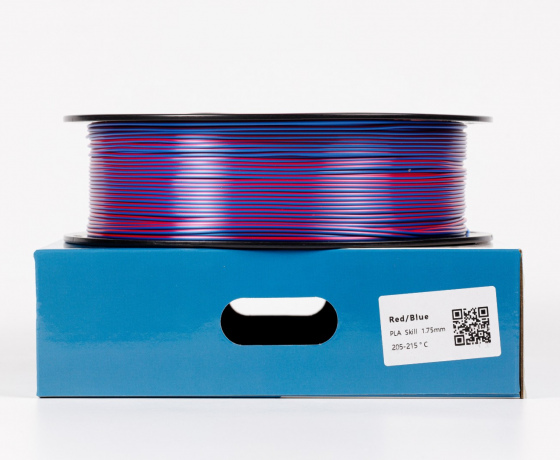Фото 3 - Червоний Синій Пла Пластик Шовковий | PLA SILK Red Blue 1кг | 1.75мм | 330м