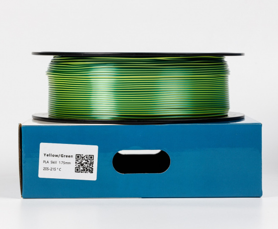 Фото 2 - Жовтий Зелений Пла Пластик Шовковий | PLA SILK Yellow Green 1кг | 1.75мм | 330м