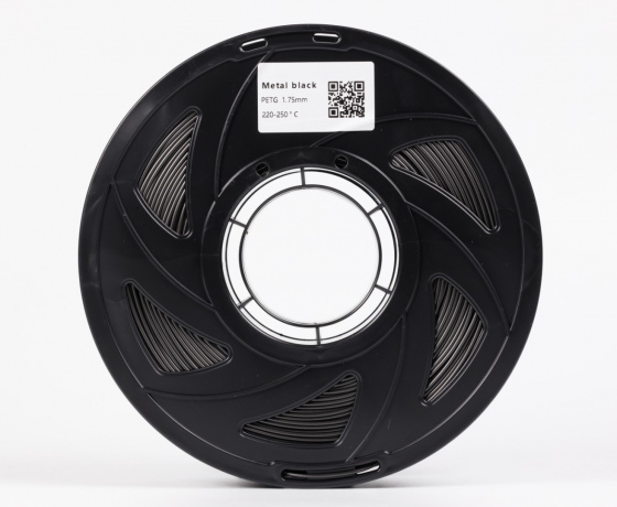 Фото 3 - Чорний Металік PETG пластик для 3D принтера | PETG Filament Metal black 1кг | 1.75мм | 330м